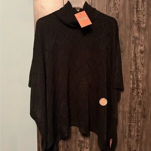 💥Buy 2 Get 1 Free💥 Ilya Cabled Black Poncho